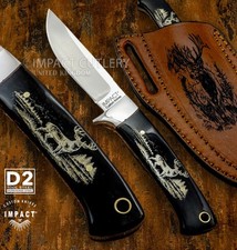 Model # 6592 Custom Full Tang EDC Bushcraft Skinning Knife By Impact Cutlery, D2