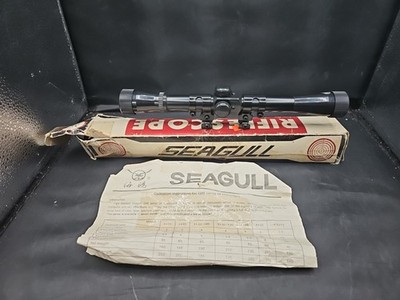 Shanghai Seagull rifle scope 4 X 20 Black QM-4204 Two Unit Mount Boxed