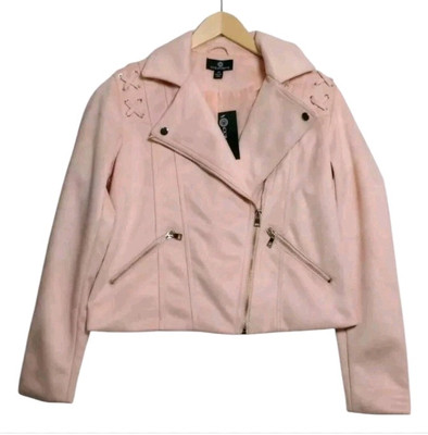 Curations Jacket Women's Junior Size XS Pink Zip NEW