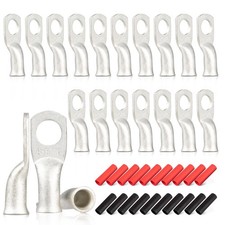 RED WOLF 20PCS 8 AWG-5/16 Marine Grade Wire Lugs, Tinned Copper Ring Terminal...