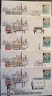 Australia 1988 Sydney Monorail Commemorative FDCs set of 5