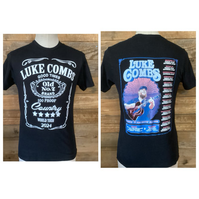 Luke Combs Growin  Up And Gettin  Old Tour -JD No 7 Graphic T Shirt 2024 Size M