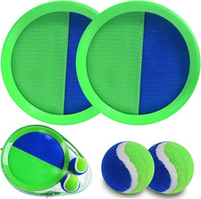 Toss and Catch Ball Set, Paddle Catch Ball and Toss Game for Kids, Great Beach