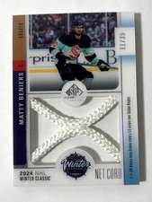 MATTY BENIERS 2024-25 SP Game Used Winter Classic Net Cord /35 Seattle Kraken 🔥