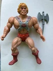 Mattel Masters of the Universe He-Man Soft Head Act. Figure w Axe 1981 Vintage