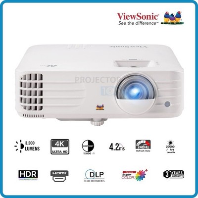 ViewSonic 4K Ultra HD DLP Projector Lumens HDR HDMI White with very low hours