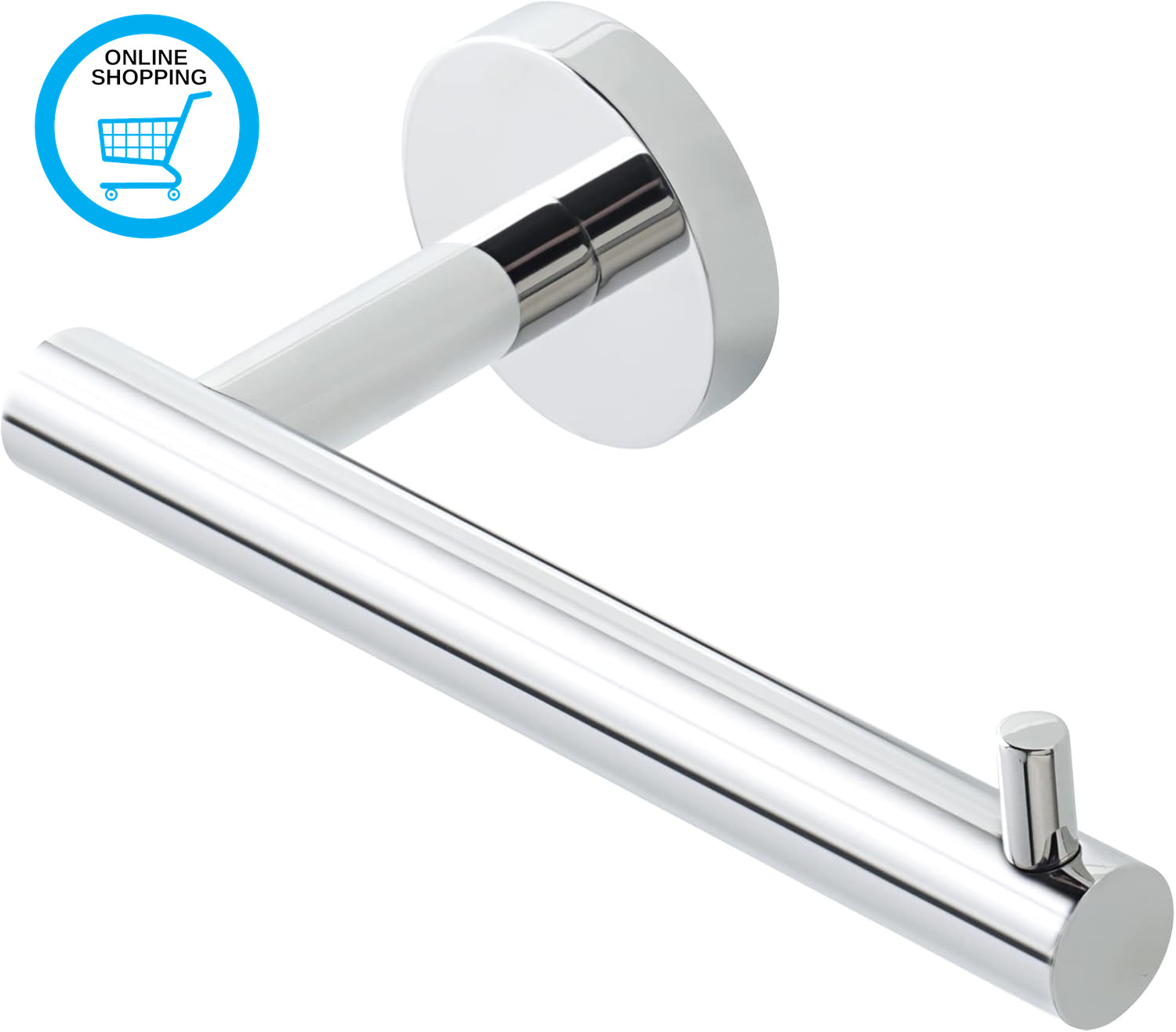 Chrome Toilet Roll Holder Wall Mounted Toilet Paper Holder SUS304 Stainless Stee