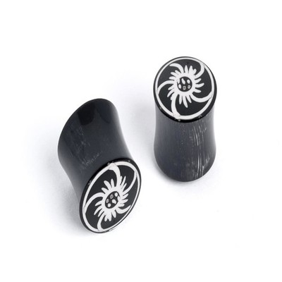 81stgeneration 10mm Dehnungsstab Tunnel Stammes schwarzes Ohr Stecker Ohrringe