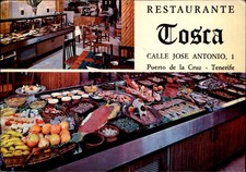 Restaurante Tosca Puerto de la Cruz Tenerife vintage postcard c983