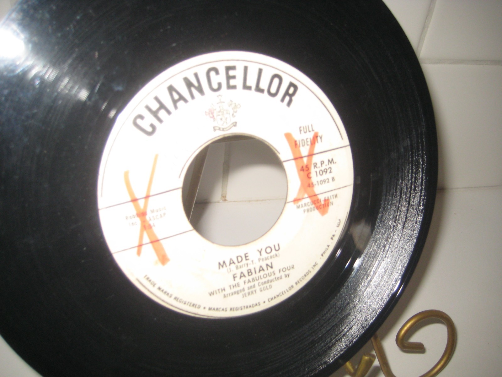 Fabian/ Wild party/ made you/ C 1092/ Chancellor/ 45 rpm