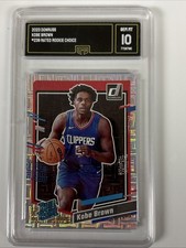 2023 Donruss Choice Rated Rookie GMA Graded Gem Mt 10 Kobe Brown Card
