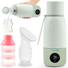 Portable Bottle Warmer for Travel - 17Oz 12H Baby Bottle Milk Warmer, Fast Heat