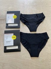 Knix Women's Super Absorbency Leakproof Bikini Lot Of 2 Underwear Sz XS Black