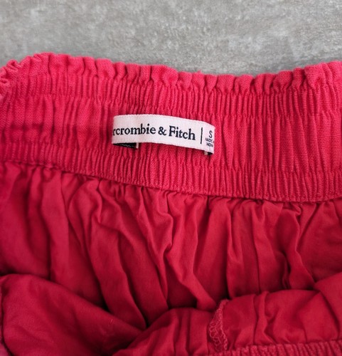 Abercrombie & Fitch Rock rosa Leinenmischung hoher Schlitz elastischer Bund Taschen klein - Bild 4 von 8