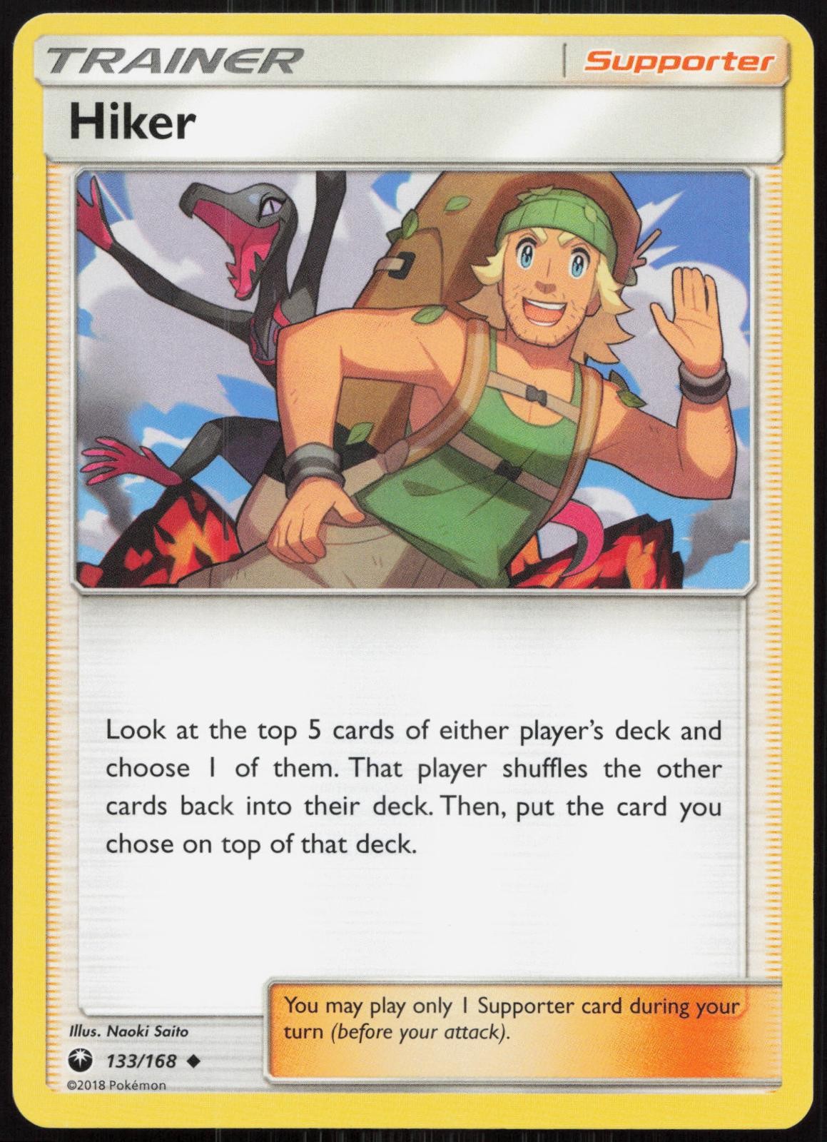Hiker 133/168 Uncommon Celestial Storm Pokemon Near Mint