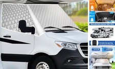 RV Windshield Cover for Class Silver  Black-Fit Dodge Mercedes Benz Sprinter