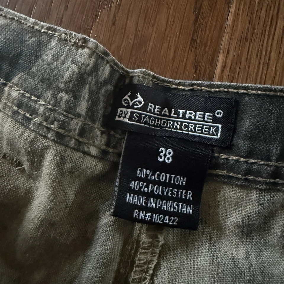 Pantalones Cortos Carga Realtree Staghorn Creek Camuflados Para Hombre 38 Exterior Caza Mezcla de Algodón Foto 2 de 4