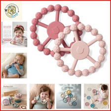 Ring Baby Teether Toys, Silicone Teething Ring Toys for Babies 0-6 6-12 , Bab...