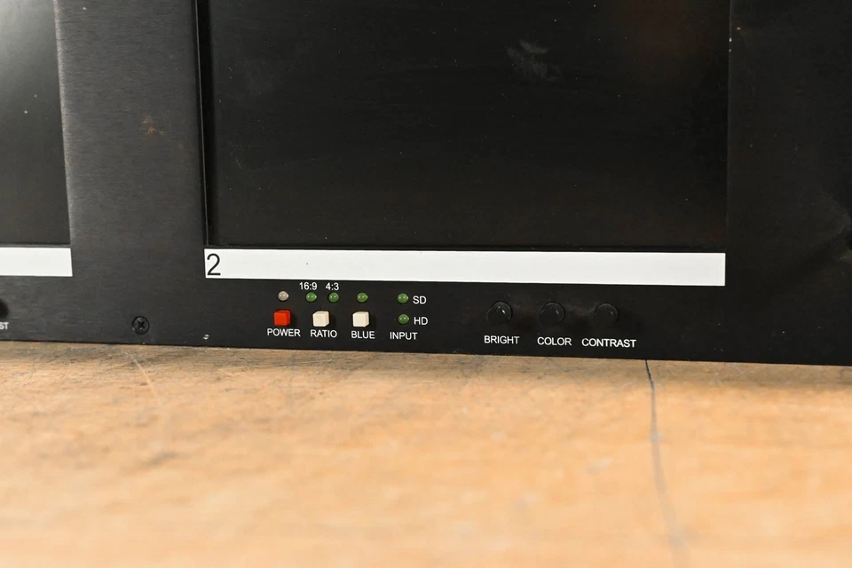 Marshall V-R72P-2HDSDI Dual 7" LCD Monitors (NO POWER SUPPLY) CG01Q9B - Image 4 of 4