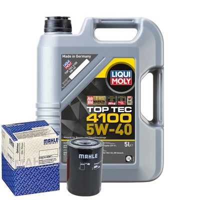 Motoröl 5W40 LIQUI MOLY Top Tec 4100 5L+MAHLE Ölfilter