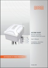 Acom 04AT Antenna Tuner & Switch User's Manual: 88 Page, Color, Coil Bound