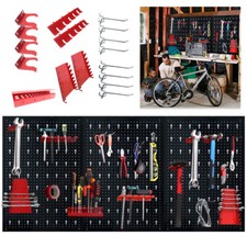 Werkzeugwand Lochwand Werkstatt Hakensortiment Farbwahl Haken Metall mit Zubehör