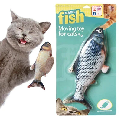 Katzenspielzeug zappelnder Fisch mit Katzenminze Magic Fish Best Direct®