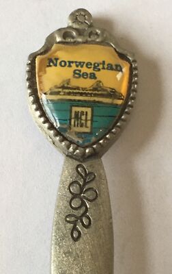 Norwegian Sea My Travels Pewter Vintage Souvenir Spoon Collectible