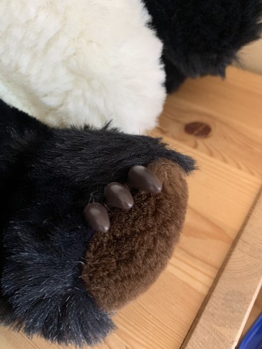 The Bercor Collection PANDABÄR realistisch Plüsch Stofftier Leder Nasenkrallen sitzen - Bild 4 von 7