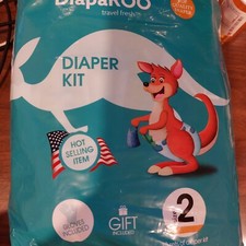 DiapaRoo travel fresh  diaper kit 10 sets size 2, 13 to 24 lbs