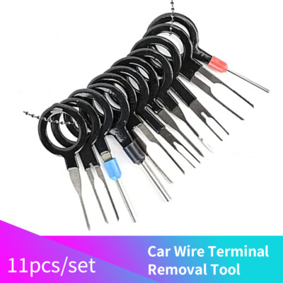 11Pcs Car Terminal Removal Tool Kit Extractor Depinning Key Pin Release Puller