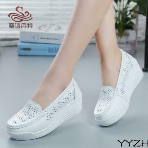 Damen Krankenschwester Slipper Keilabsatz Arbeit Halbschuhe Pflegeplattform Freizeitschuhe - Bild 7 von 12