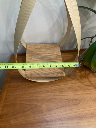 Vintage MCM Bent Wood Hanging Danish Modern Teardrop Shelf , Nice condition - Picture 5 of 10