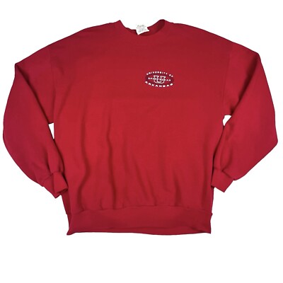 Vintage Arkansas Razorbacks Crewneck Sweatshirt XL Red Oak