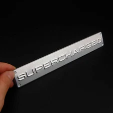 Chrome 3D Metal Supercharged Sport Rear Trunk Emblem Badge Decal Sticker