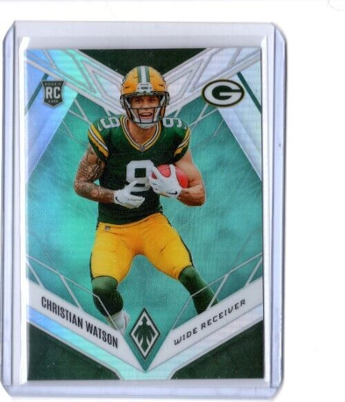 2022 Panini Phoenix TEAL Christian Watson Rookie Card 119  #'d 119/150 PACKERS