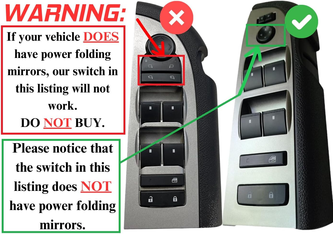 Chevrolet Silverado Window Master Switch, Bezel, Mirror & Lock 2007-2009