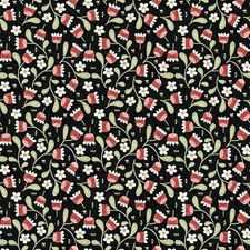 Hop Hop Hooray - Blooms and Bees Black by Teresa Kogut - Riley Blake - 1/2 yard