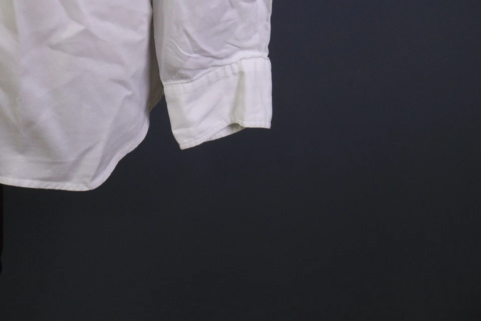 Fil Noir White Plain Long Sleeve Button Down Shirt - Image 4 of 4