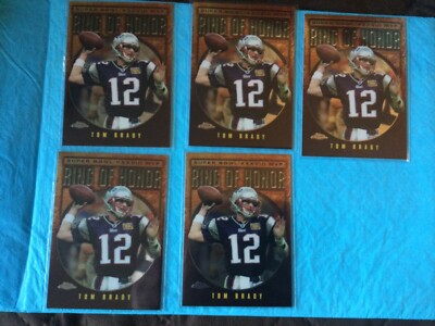 Lot of 5 2004 Topps Tom Brady RH-38 Football Card Ring Of Honor Insert NM-Mint+ 