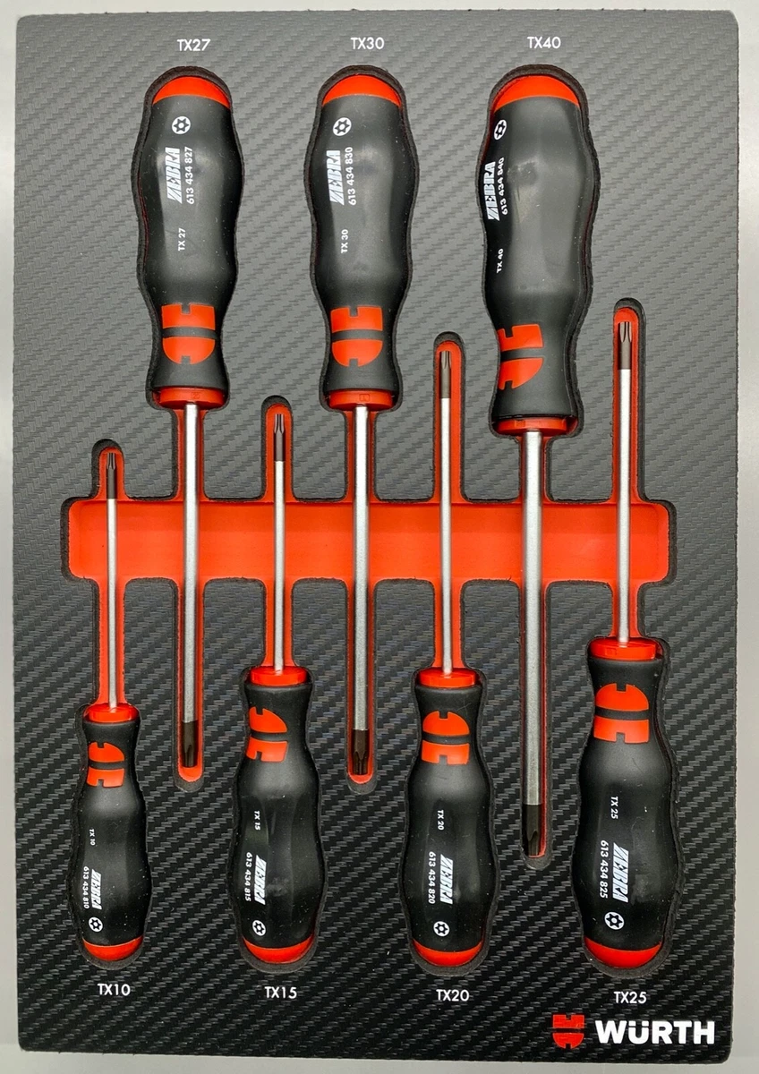 Würth ZEBRA Schraubendreher satz 7 TLG TORX Schaumeinlage 