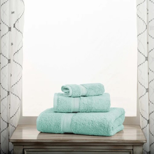 Egyptian Cotton Luxury Solid Ultra Soft Washcloth Hand Bath Bathroom Towel Set - Picture 122 of 371