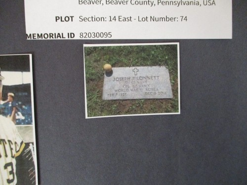 Lettre personnelle signée JOE LONNETT (mort-2011) avec affichage 8 x 11 avec statistiques/obit/photo - Photo 9/10