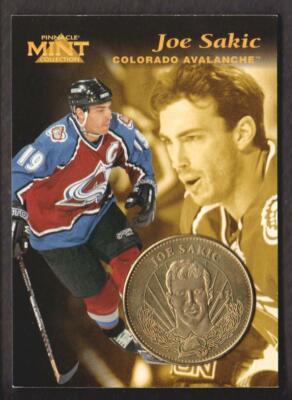 1996-97 Pinnacle Mint Hockey Card With EMBEDDED BRASS COIN #11 Joe