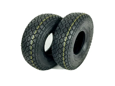 Pair of 4.00-5 (300x100) Mobility Scooter Tyres (Good Care) Black