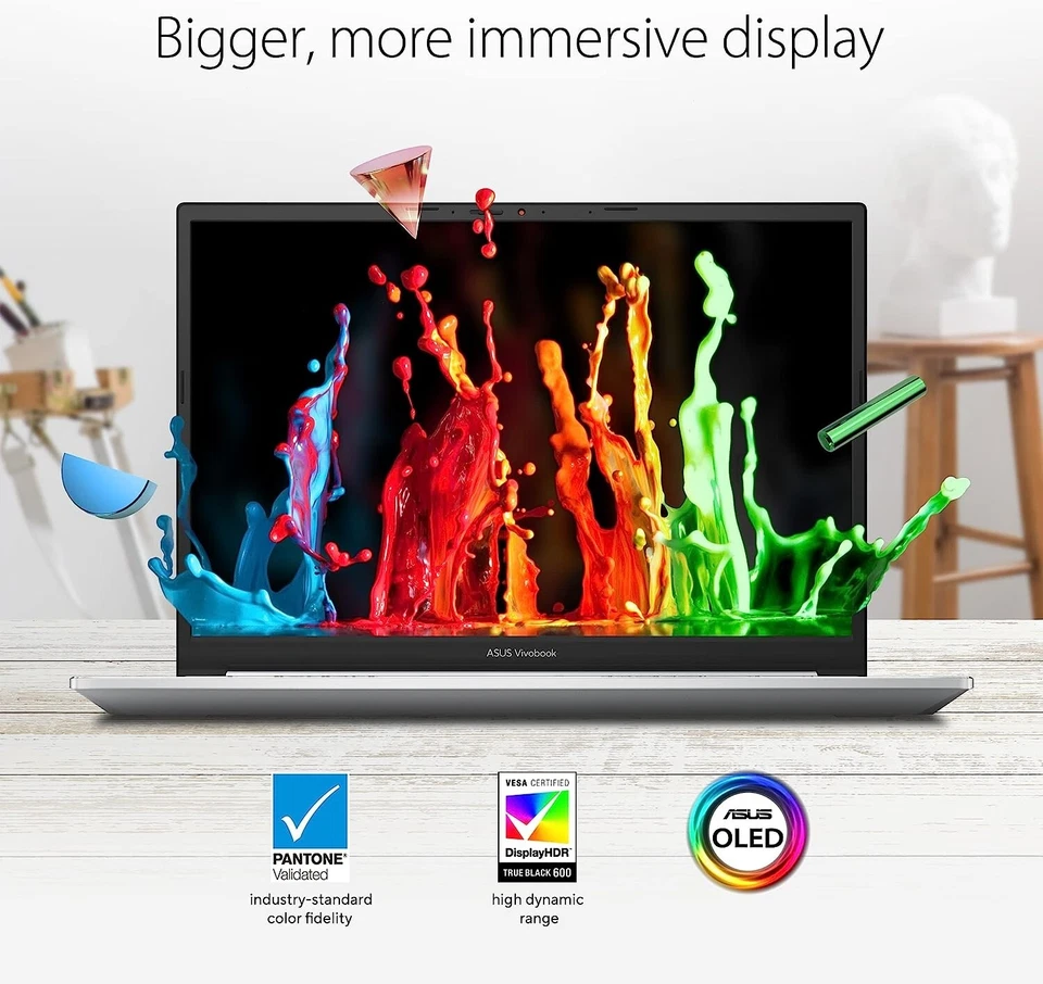 NEW ASUS VivoBook Pro 14 OLED Laptop Notebook RTX 3050 GPU 16GB RAM M6400RC-EB74 - Image 2 of 3