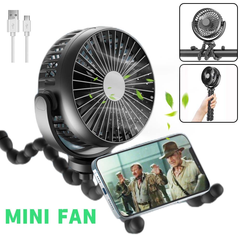 ELZO Tragbarer Ventilator Mit 10000 MAh Akku - Bis Zu 41h Laufzeit, 5 Stufen