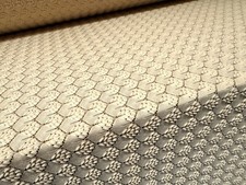 Stretch Crochet Knit Lace Dress Fabric, Per Metre - Scalloped Selvedge - Cream