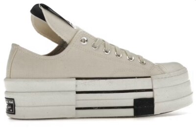 Converse Rick Owens x DRKSHDW DBL DRKSTAR Chuck 70 Low Natural Ivory Size 6.5 M