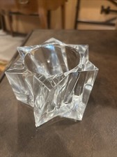 Jewish Star Of David Candle Holder / Glass / Large / Pillar Or Voltive